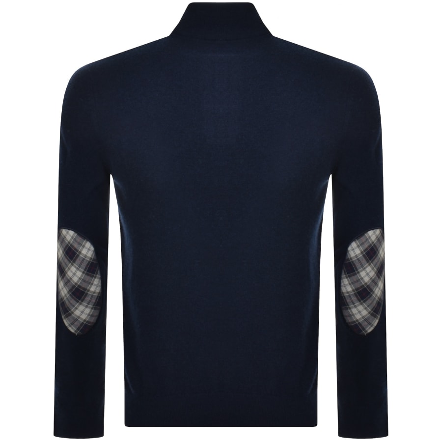 Barbour Marlow Wool Half Zip Knit Jumper Navy Mainline Menswear United States